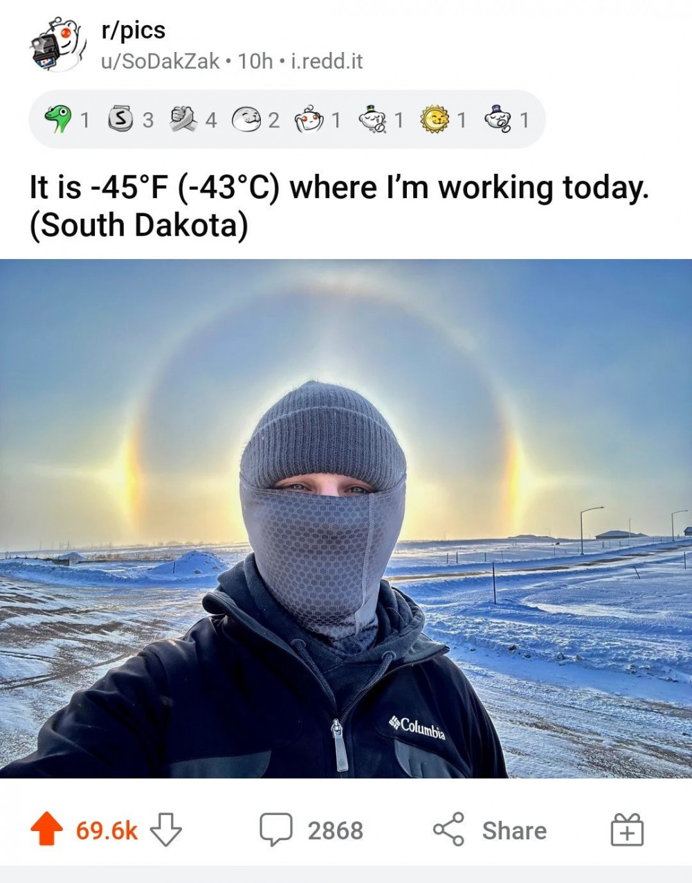 영하 43도에서 일하는 남자