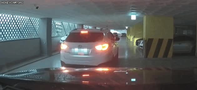 주차장 커플 물피도주.gif