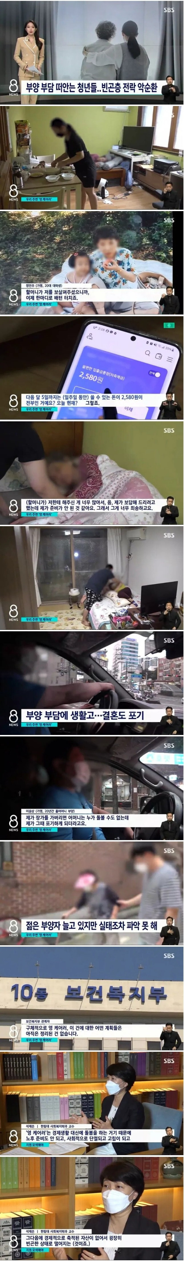 부양 부담 떠안는 청년들 빈곤층 전락